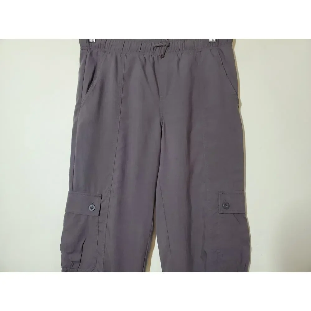 Cloth & Stone Pants Womens‎ XS Tencel Joggers Gray Cargo Pockets Lyocell